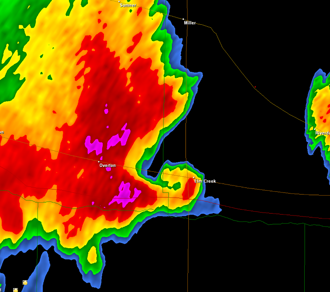 KUEX Reflectivity from 3:58 p.m. CDT.