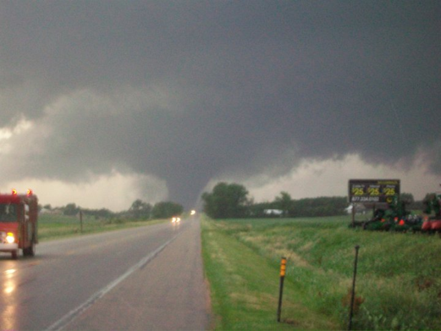 A photo of the tornado by Tony Vogel, on the outskirts of Osceola, NE around 6:15 pm CDT.