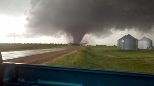 Tornado west of Osceola on Highway 92. Photo Courtesy of Greg Dumas.