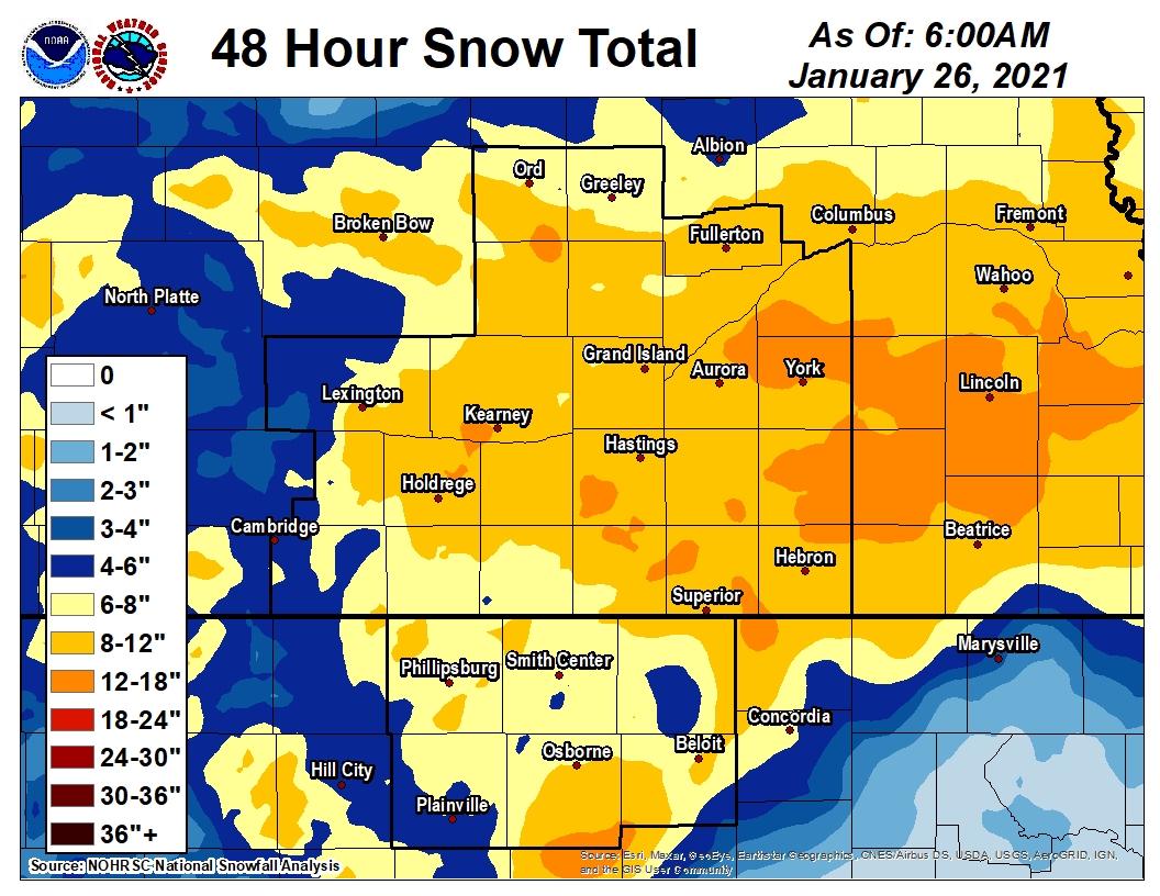 48 Hour Snow Map