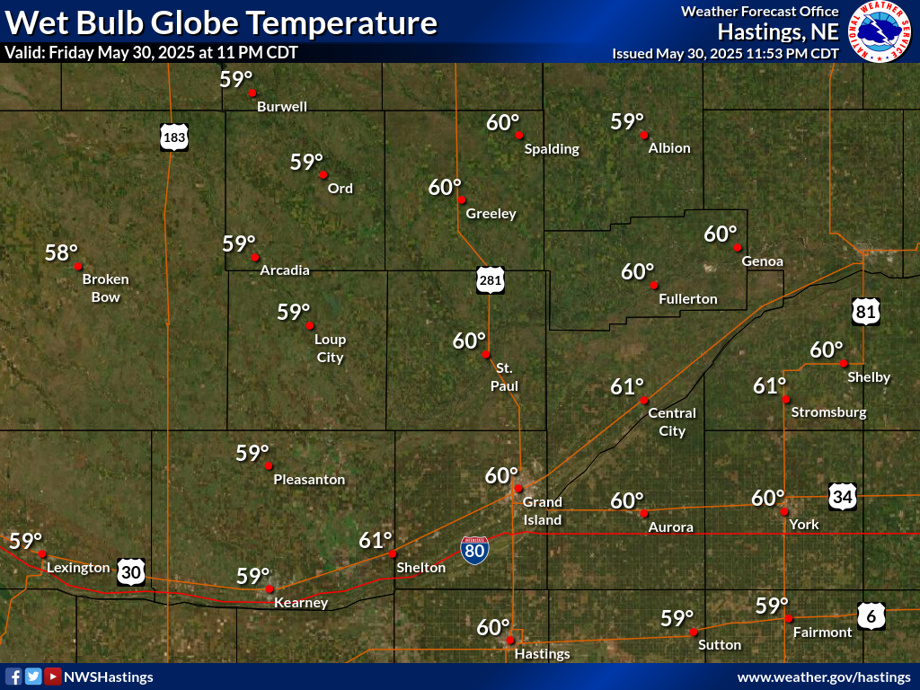 Wet Bulb Globe Temperature This Hour
