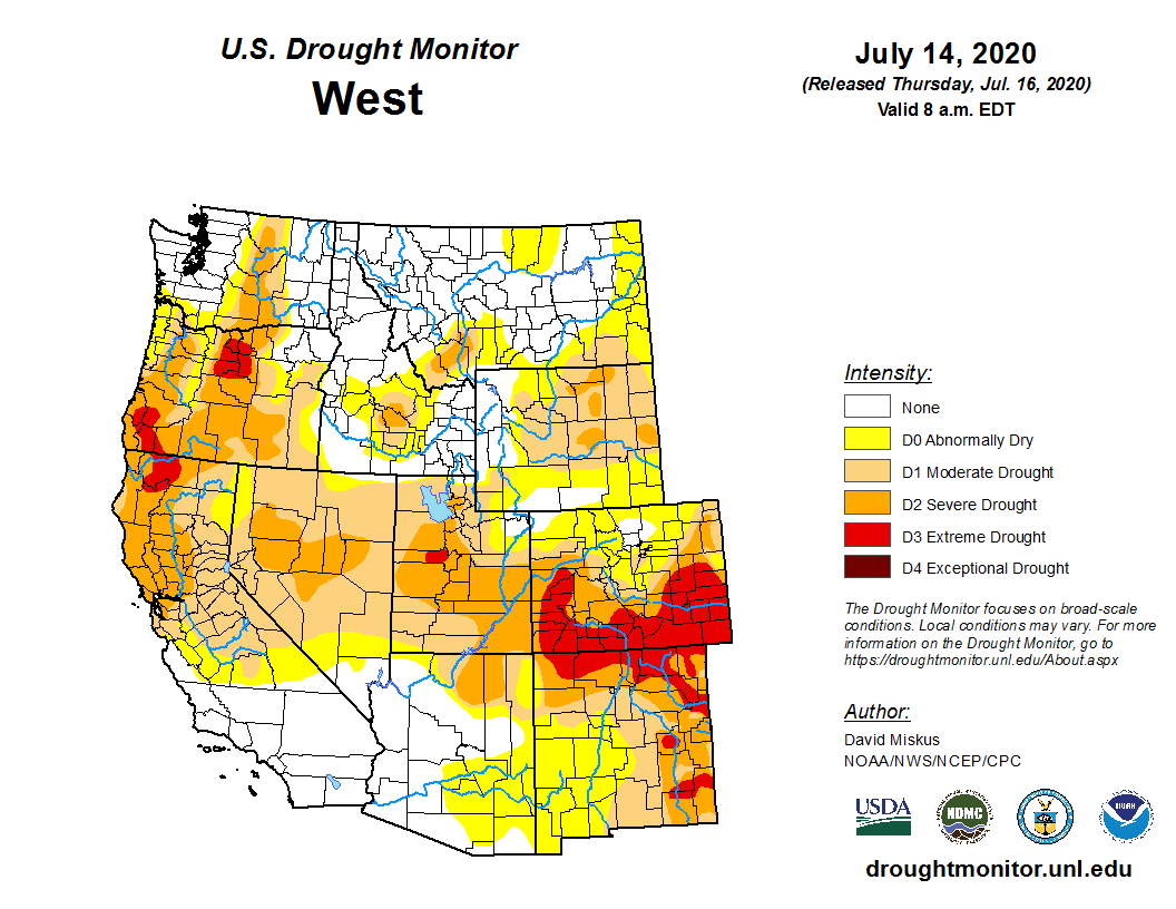 July 14th Drought Monitor