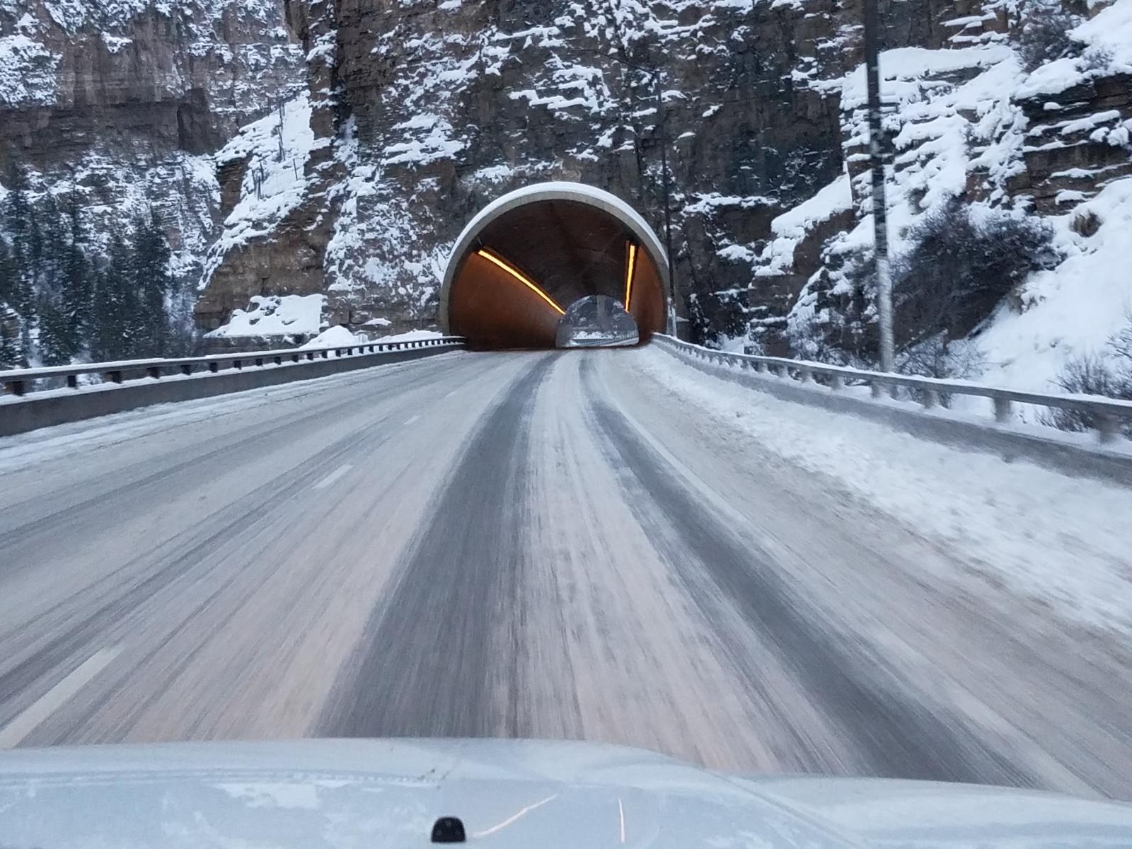 Entering upper tunnel in Glendwood Canyon (westbound)