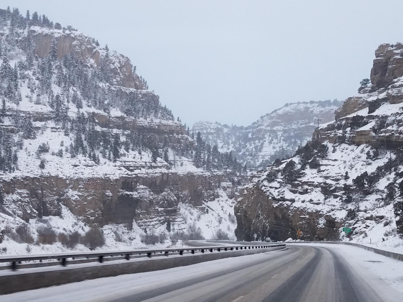 Entering Glenwood Canyon (westbound)