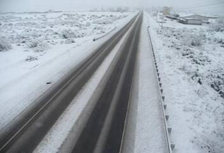 Highway 160 near Cortez covered in snow.