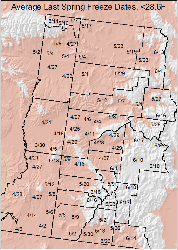 Average Spring Freeze