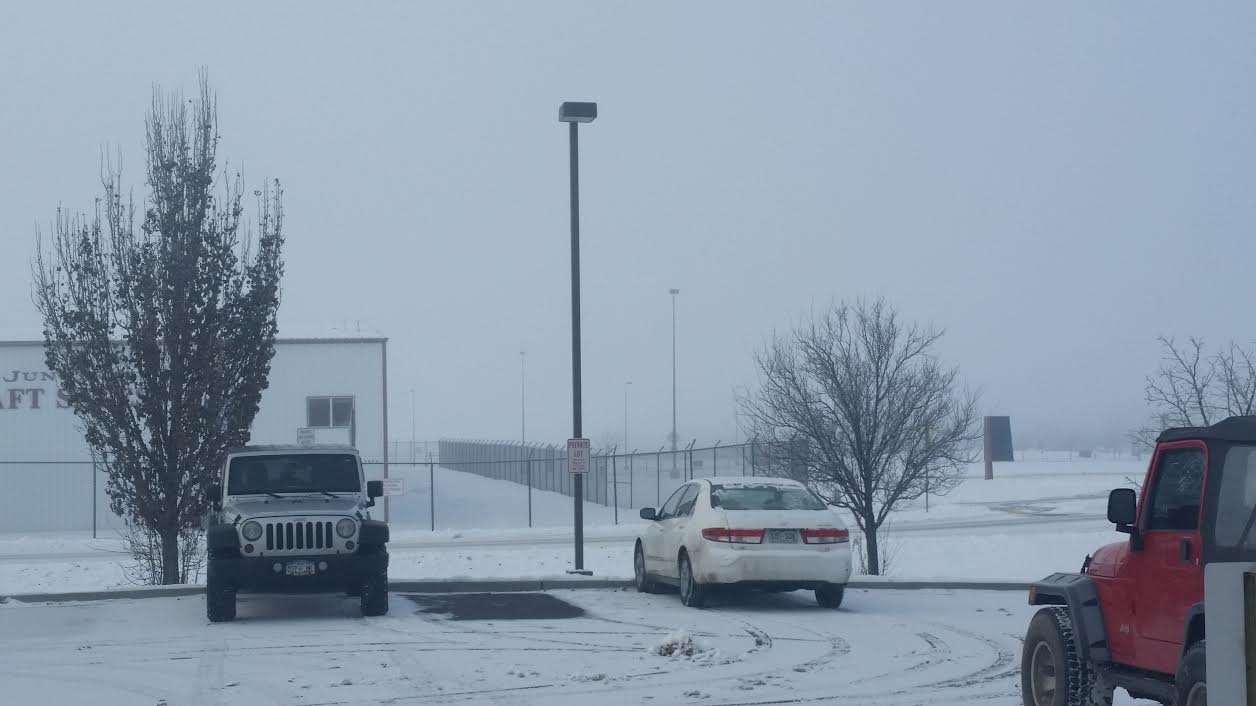 Fog moving toward the airport in Grand Junction