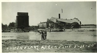 Another photo of the power plant destroyed