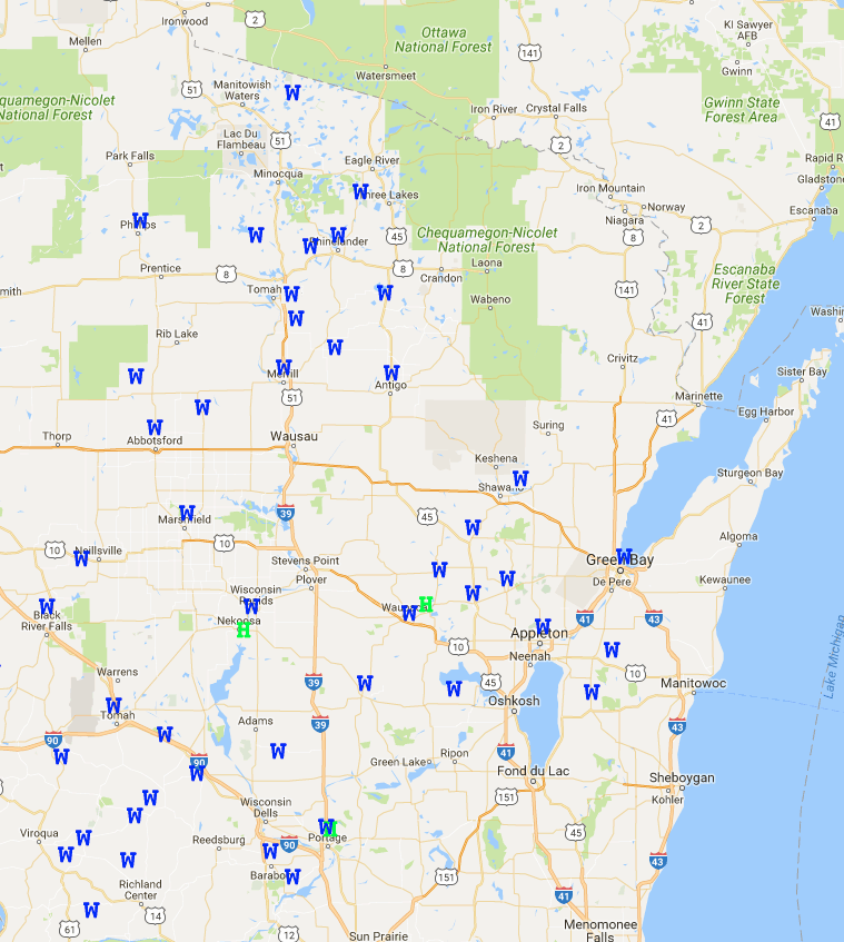 Storm report map