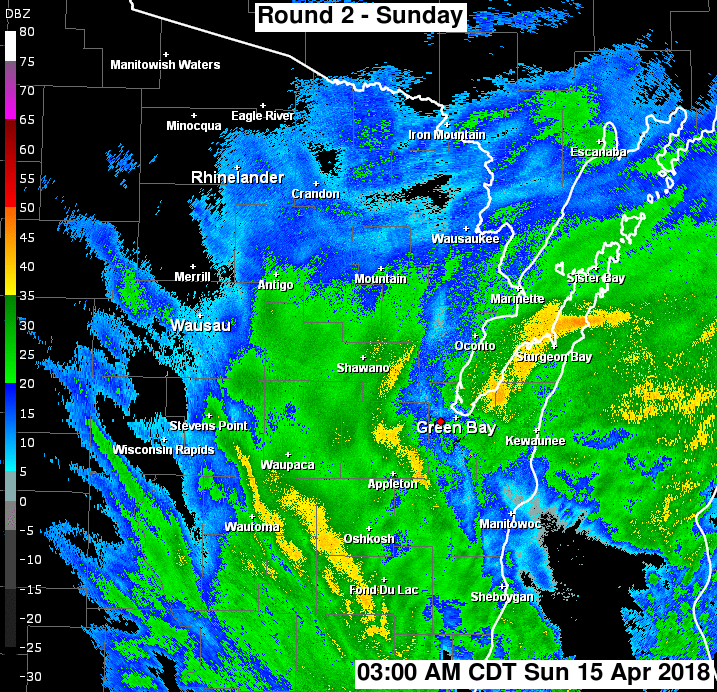 Radar Animation of the Second Round of Heavy Snow