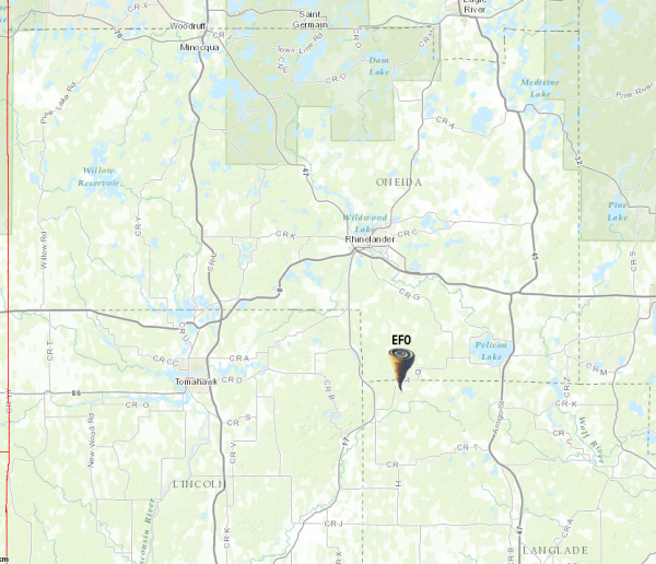 Tornado location