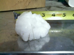 Oconto Falls area hailstone