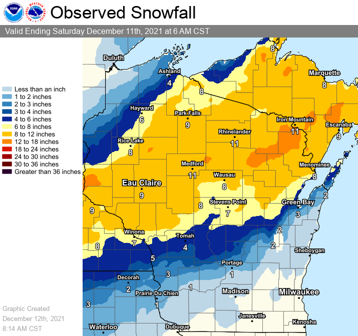 Snowfall map