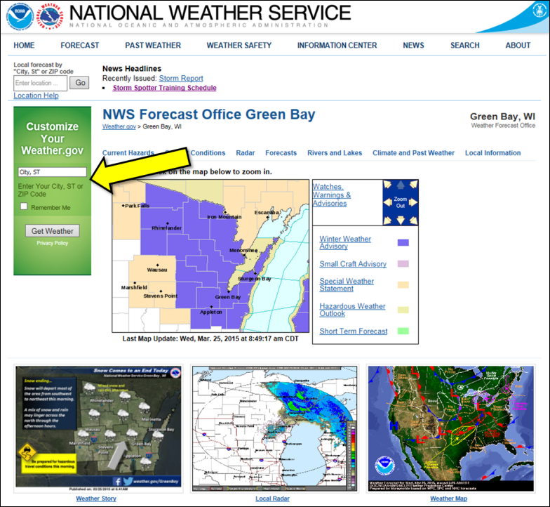 Local weather and forecast