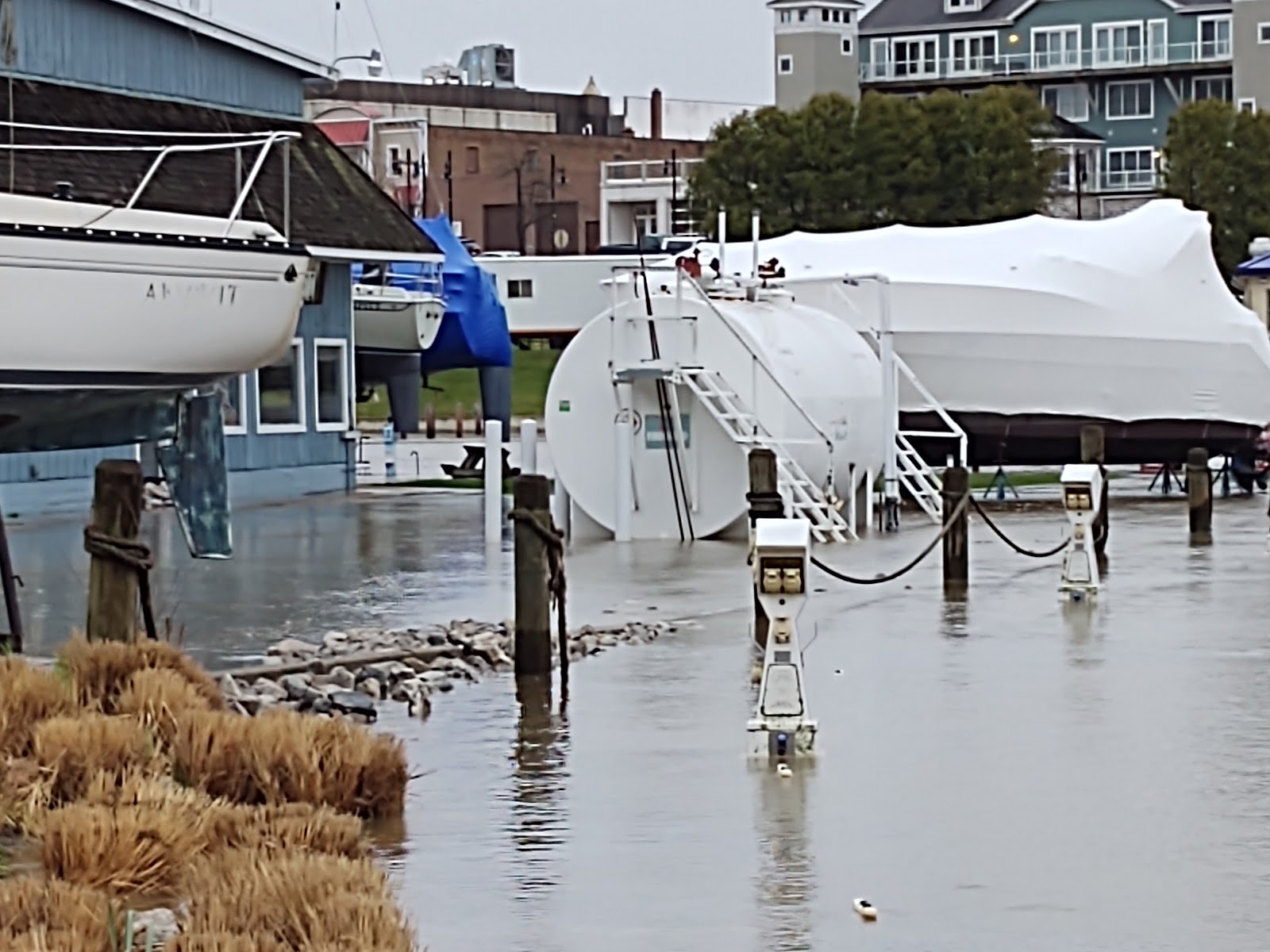 Flooding in Downtown South Haven Michigan