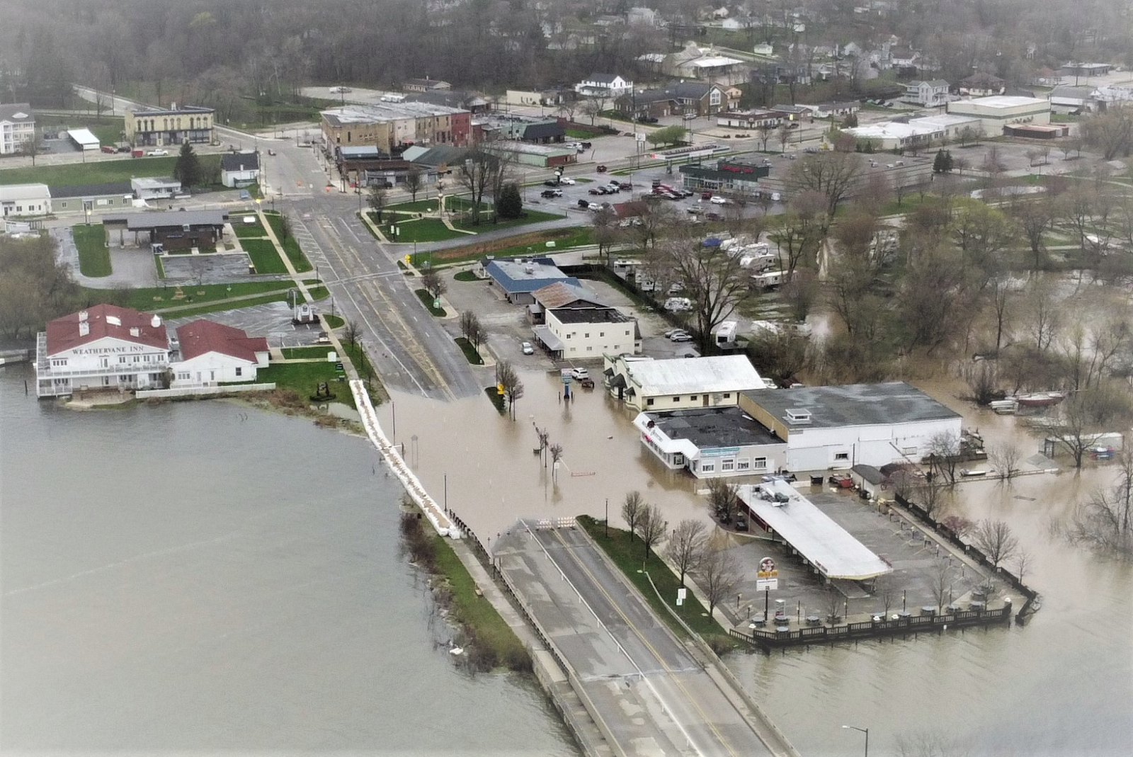 Picture of flooding at Montague Michigan