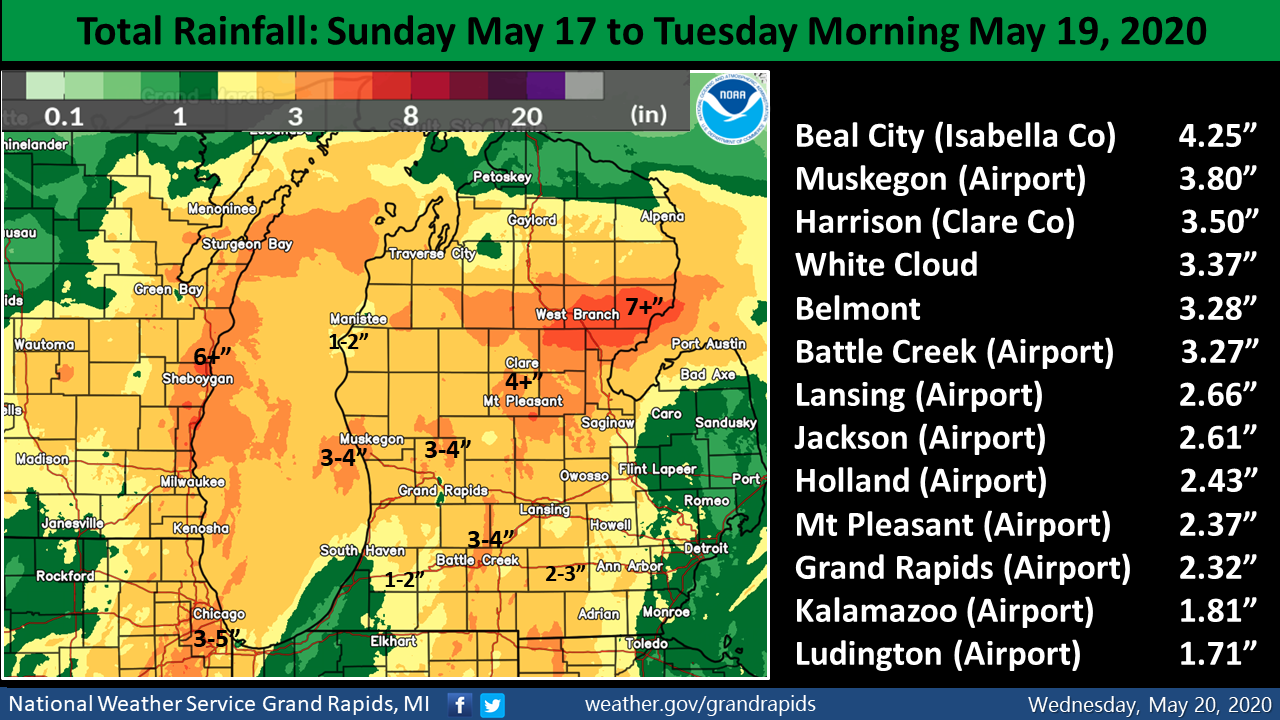 Map of Rainfall Amounts