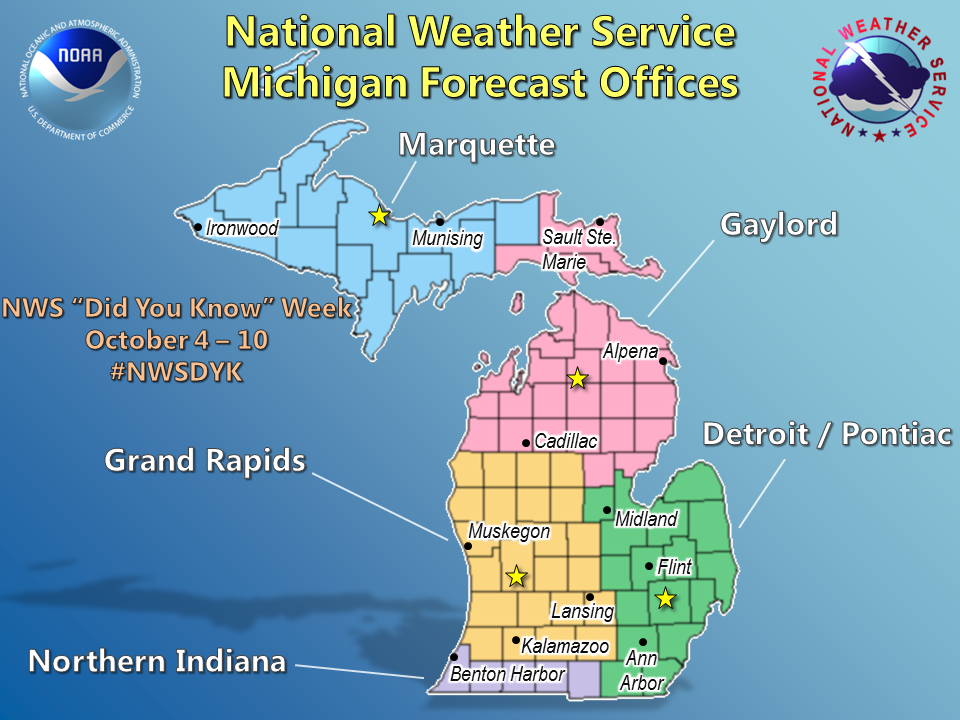 Did You Know The 5 Nws Forecast Offices That Serve Michigan