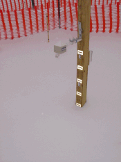 Snowsensor measuring the snow