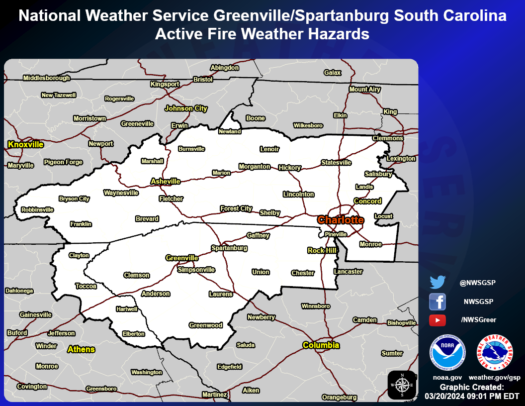 Nws Greenville Spartanburg Fire Weather