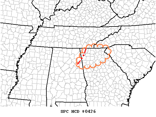 Mesoscale Discussion #0426 issued at 1204 UTC 10 April 2009