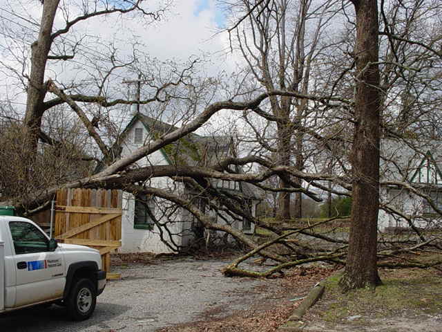 Damage in East Spencer, NC, 28 March 2010