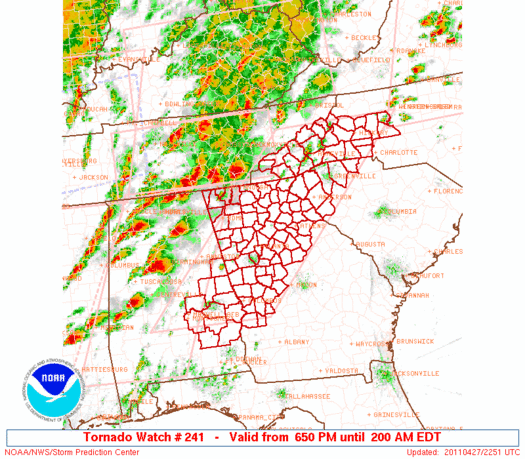 Tornado Watch #241 issued at 2251 UTC 27 April 2011