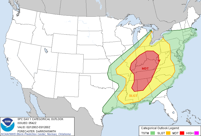 Day 1 Convective Outlook issued at 0542 UTC 2 March 2012