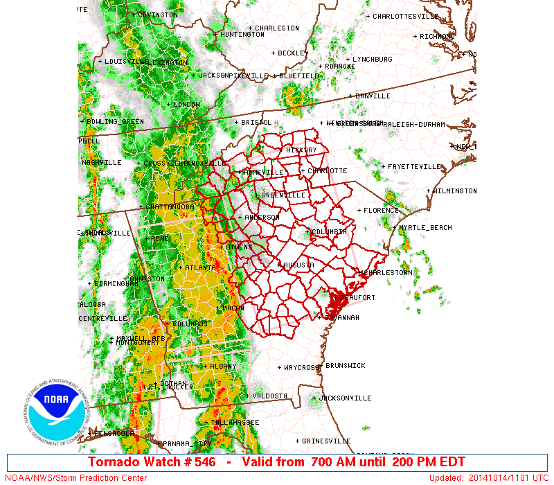 Tornado Watch #546 issued at 1100 UTC 14 October 2014