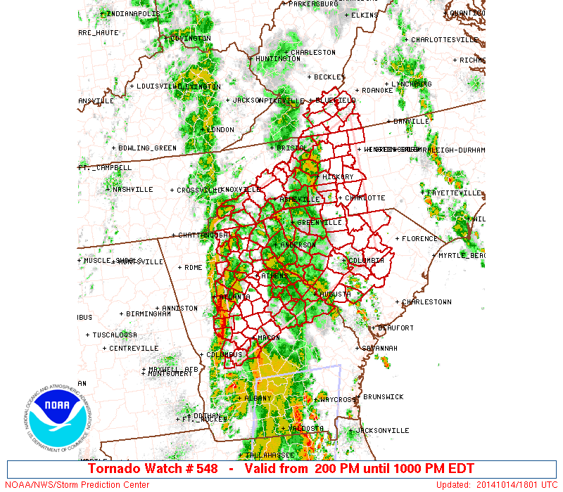 Tornado Watch #548 issued at 1800 UTC 14 October 2014