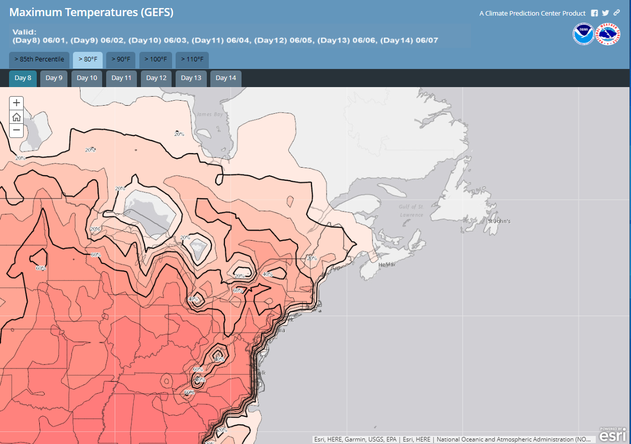 Heat Outlook Graphics