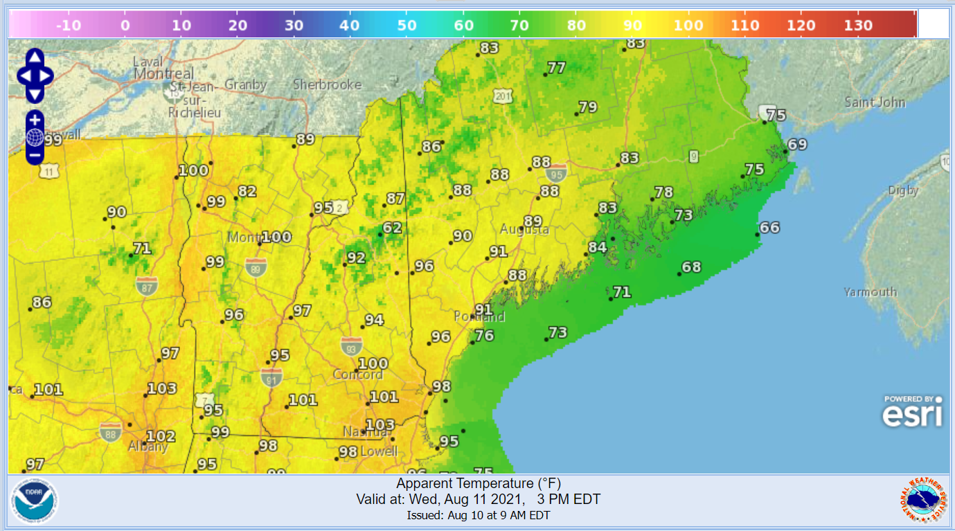 Digital Weather Heat Index Forecast