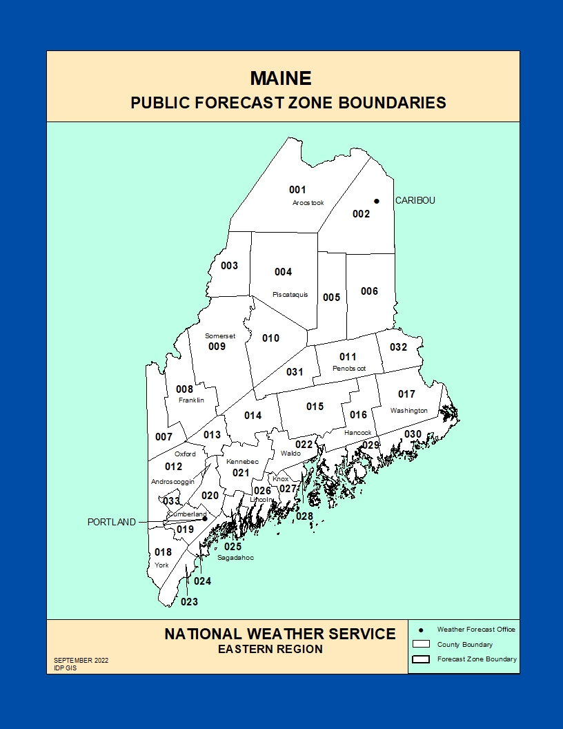 Maine Zone Map
