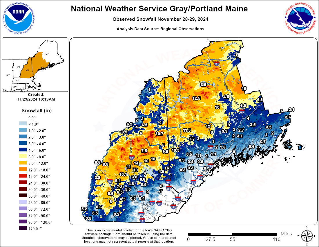 Latest Snowfall Graphic