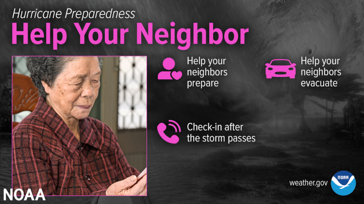 Hurricane Preparedness Week infographic - Help Your Neighbor