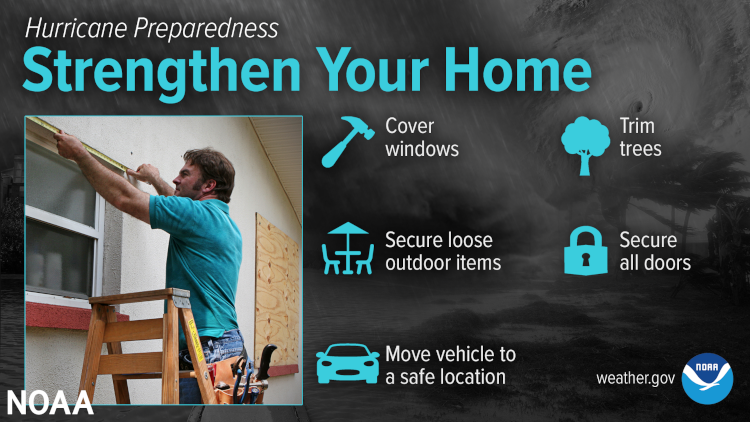 Hurricane Preparedness Week infographic: Strengthen Your Home