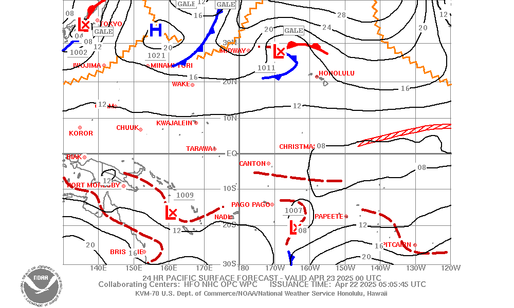 Hawaii Surface Map