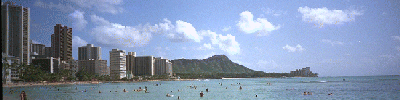 Waikiki Beach and Diamond Head (O`ahu) (photo by Robert Ballard)