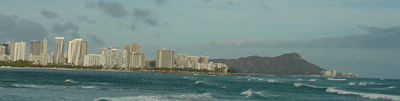 Diamond Head and Waikiki (O`ahu) (photo by Robert Ballard)