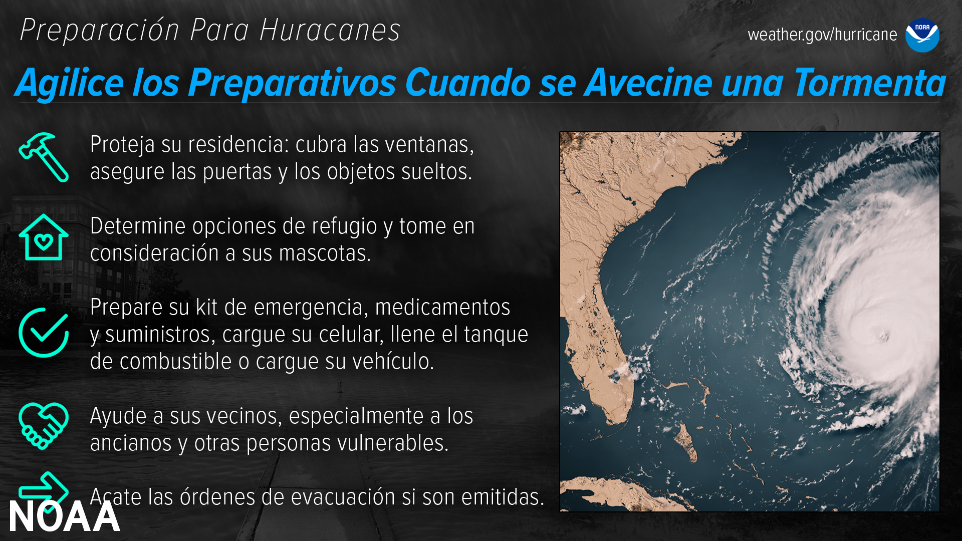Agilice los Preparativos Cuando se Avecine una Tormenta