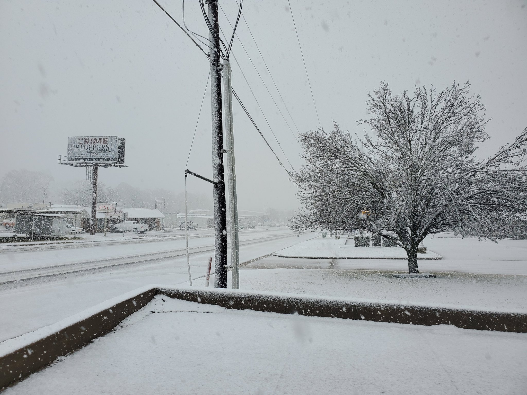 Snowy Scene in Madisonville (via Kyle Sikes on Twitter)