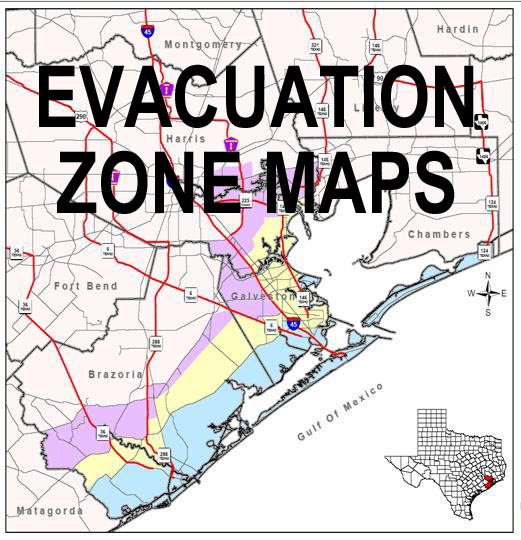 Zip Zone Evacuation Map