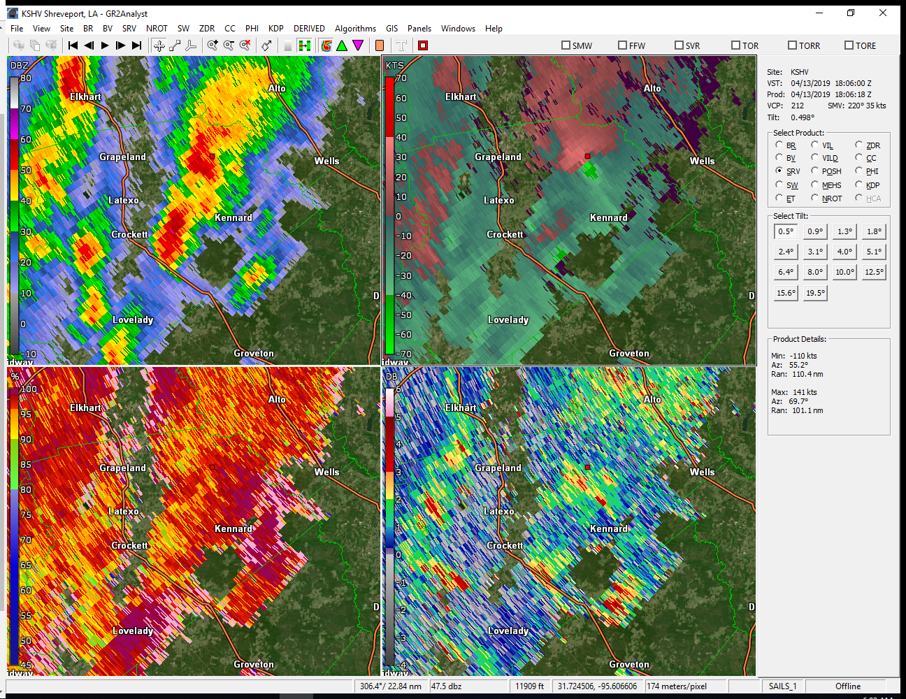 KSHV Radar Image