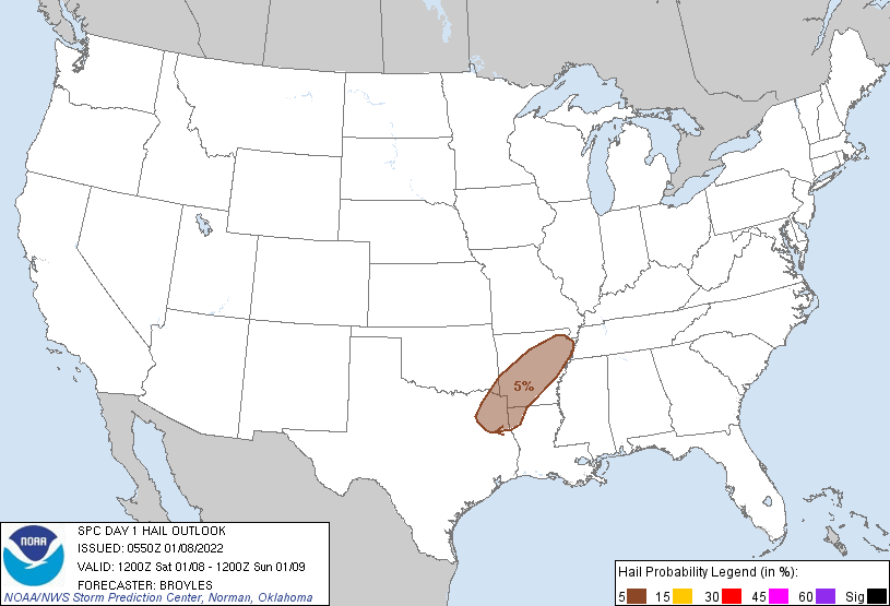 SPC Day 1 Hail Outlook