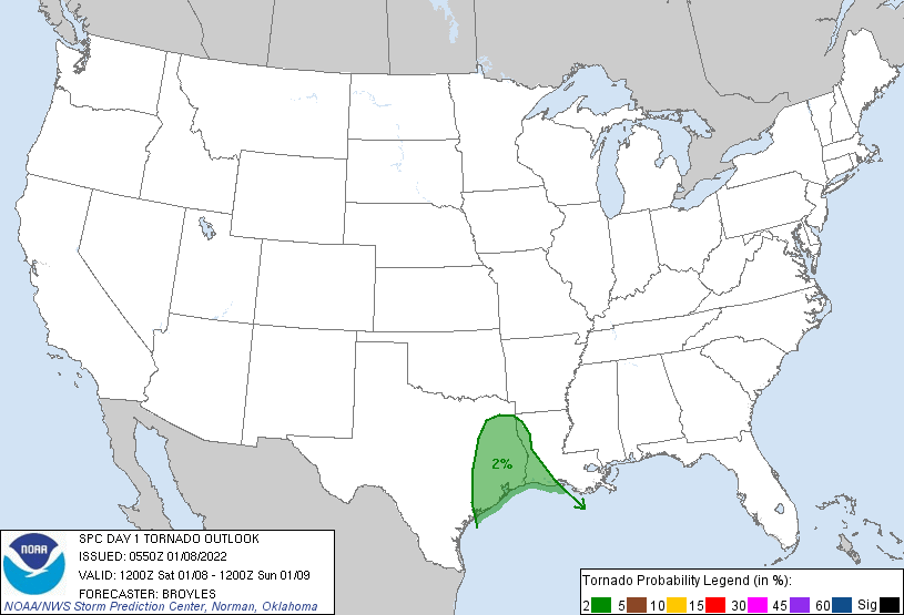 SPC Day 1 Tornado Outlook