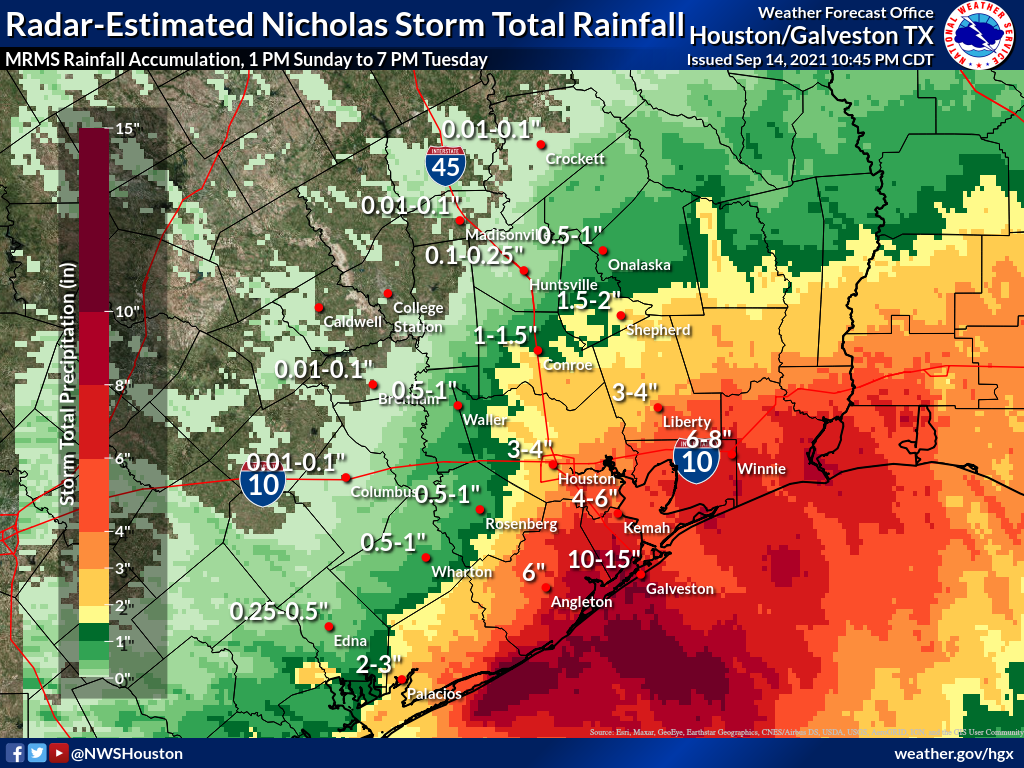 Residents brace for the worst of what Tropical Storm Nicholas might bring