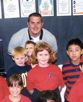 He's the one in gray...