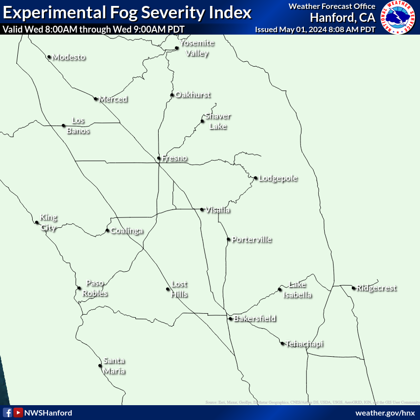 Experimental Fog Severity Index