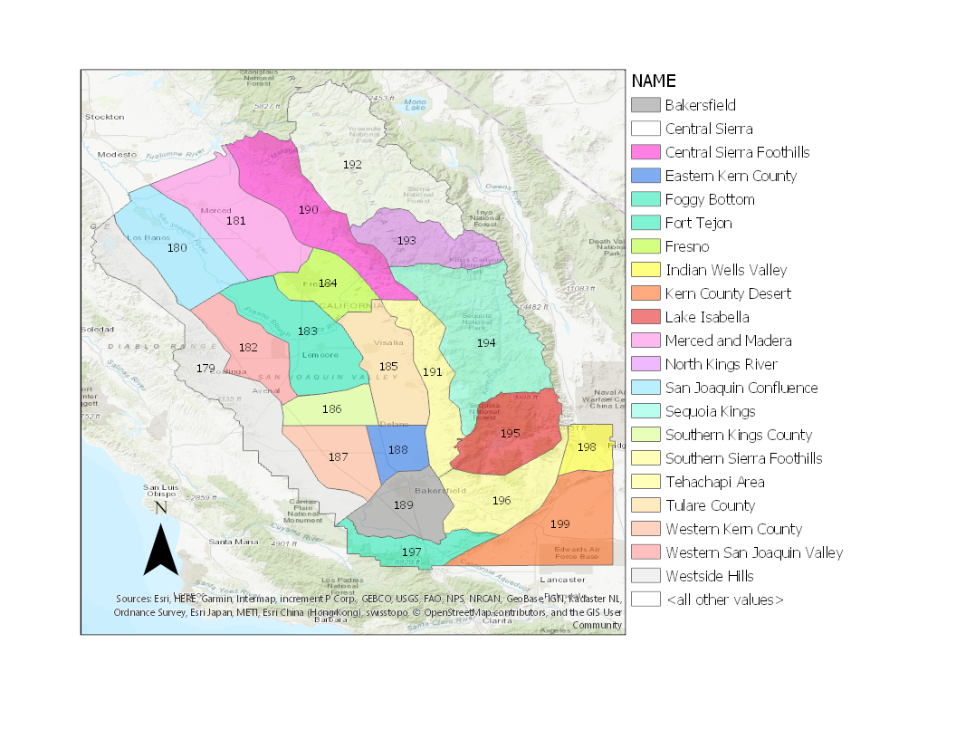 proposed forecast zones for central california