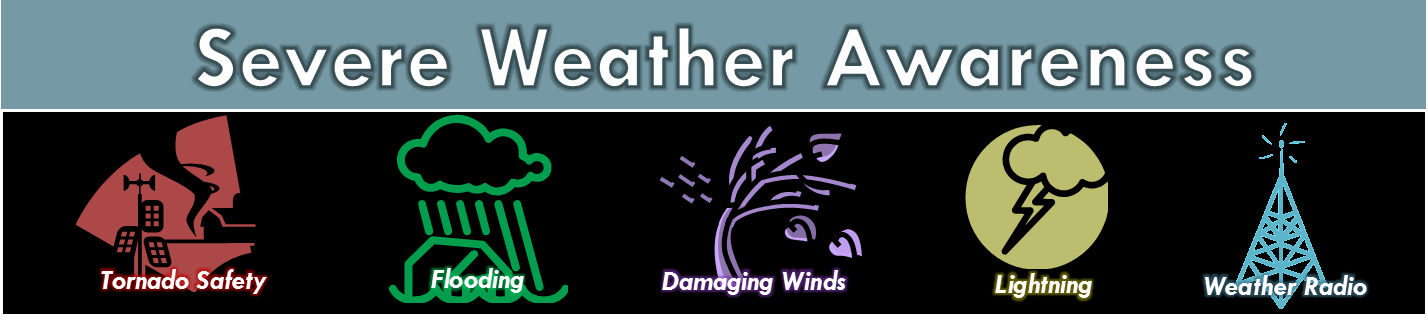 Severe Weather Awareness banner on top of page.